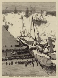 Funeral of the Late Prince Louis Napoleon, Debarkation of the Body at Woolwich